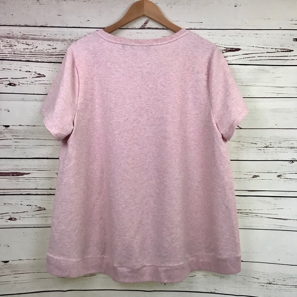 H by Halston | Light Pink Short Sleeve Top - Picture 4 of 5
